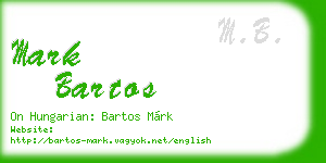 mark bartos business card